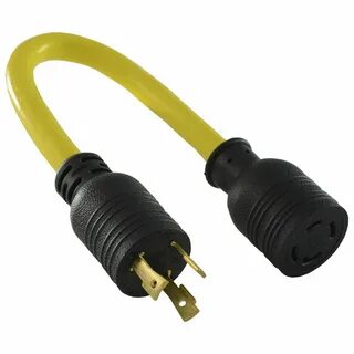 Generator adapter L5-30 P male to L14-30 R female twist lock