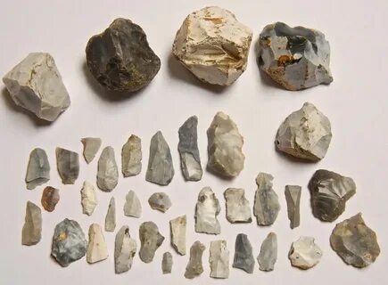 35 Mesolithic flint tools 1 - 6 cm - Catawiki
