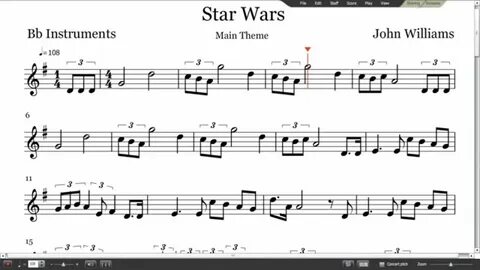 Star Wars Theme Song Clarinet Sheet Music amulette