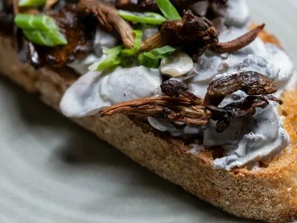 Mushroom Stroganoff Toast Recipe - Alton Brown