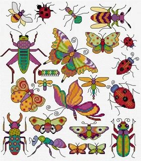 LJT237 MOTIFS - Bugs & butterflies - Motifs - Lesley Teare