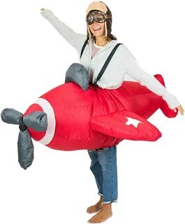 Red Airplane Inflatable Costume Louisville-Jefferson County Mall Size for A...