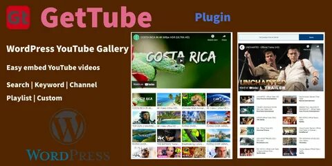 GetTube - WordPress YouTube Gallery Plugin by Corank Codeste