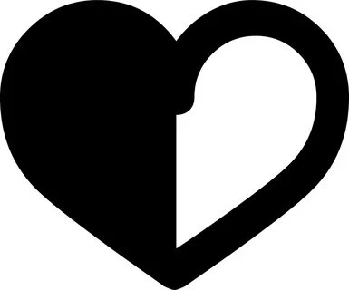 Heart Half Outline Svg Png Icon Free Download (#428815) - On