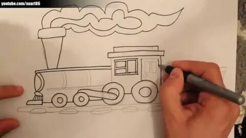 Como dibujar un tren paso a paso - YouTube