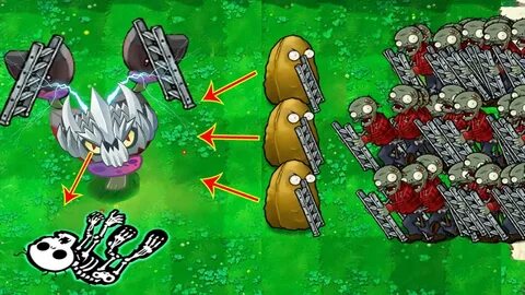 Plants vs Zombies Hack 100% Magnet-shroom vs Ladder Zombie -