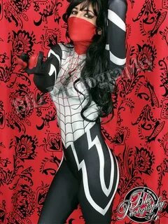 Шелковый костюм Человека паука Cindy Moon для женщин/девочек