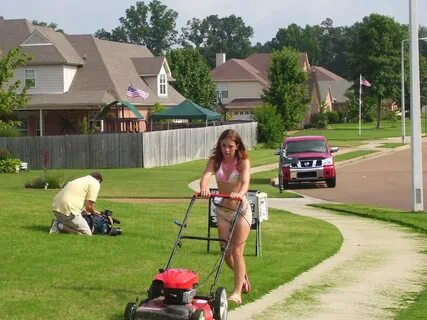 Nude lawn mowing - YouTube