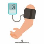 Measuring blood pressure Public domain vectors