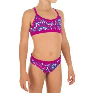 Bikini Riana Mädchen violett NABAIJI von Decathlon ansehen!