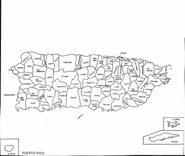 Puerto Rico Map Drawing