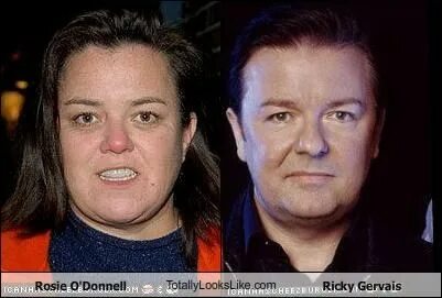 Untitled Ricky gervais, Rosie odonnell, Celebrity look alike