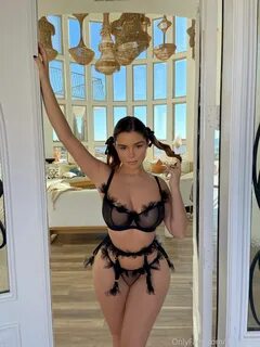 Demi Rose Mawby - Stunning Big Ass and Sexy Boobs in Black Lingerie Photosh...