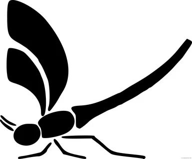 Black And White Dragonfly Animal Free Black White Clipart - 