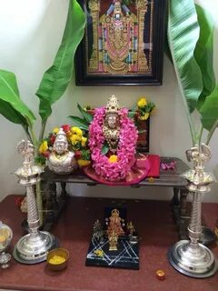 Varalakshmi-pooja. Goddess decor, Pooja rooms, Decor