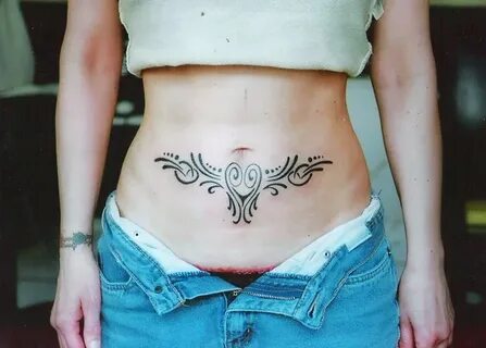 lovely curving black tribal stomach tattoo another cool cr. 