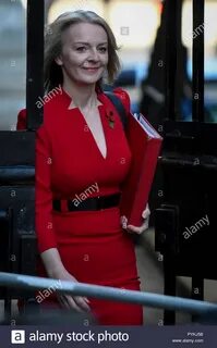 Liz Truss arrives for a Cabinet Meeting in 10 Downing Street ahead of Phili...