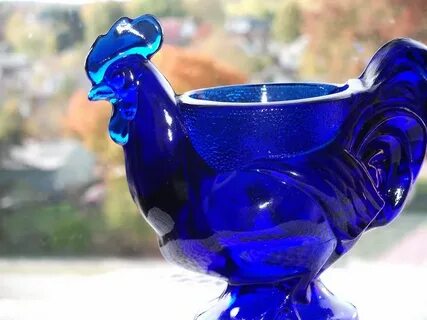 Boyd cobalt blue Rooster/skdcp . Blue glassware, Blue glass,