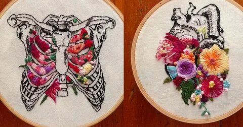 Floral Anatomy Embroideries by InherentlyRandom updated Colo