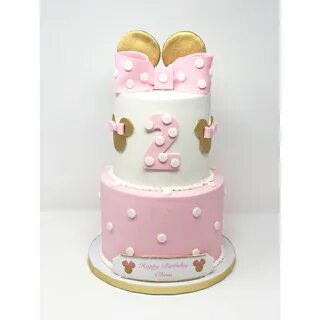Pink and gold Minnie Mouse cake Minnie mouse birthday cakes,