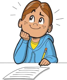 Child thinking writing and thinking clipart clipartxtras - W