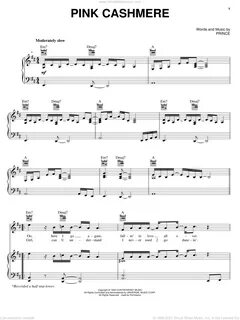 Prince - Pink Cashmere sheet music for voice, piano or guita