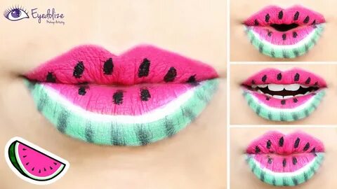 Watermelon Lipstick Tutorial by EyedolizeMakeup - YouTube