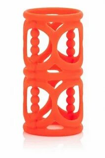 Набор оранжевых насадок на пенис Posh Silicone Lovers Cages 