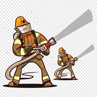 Firefighter Cartoon Fire hose, Fire firefighters, people, fi