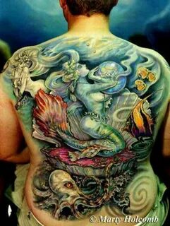 Back Tattoo Images & Designs Mermaid tattoos, Back tattoo, M