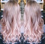 Love the soft pink on the ends Dusty rose hair, Balayage hai
