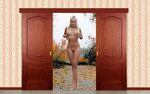 Картинка девушка, голая, дверь, комната, girl, nude, nu, doo