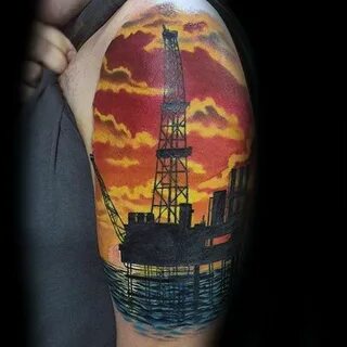 40 Oilfield Tattoos For Men - Oil Worker Ink Design Ideas Ha