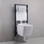 Wall Hung Toilet with In-Wall Tank and Carrier System Elonga