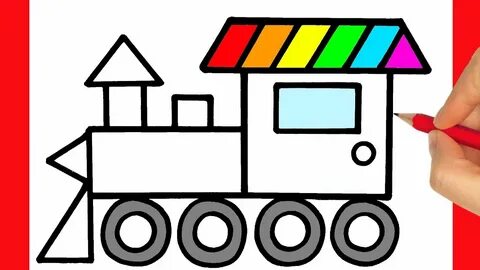 Como dibujar un tren arcoiris - YouTube