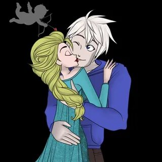 Elsa kissing Jack ❄ ️❄ ️❄ ️Jelsa ❄ ️❄ ️❄