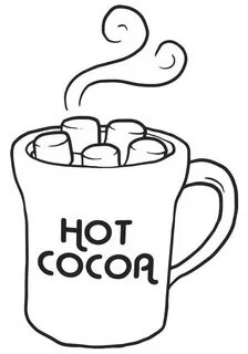 Rich Cup of Hot Chocolate Coloring Page Designs - Coloring P