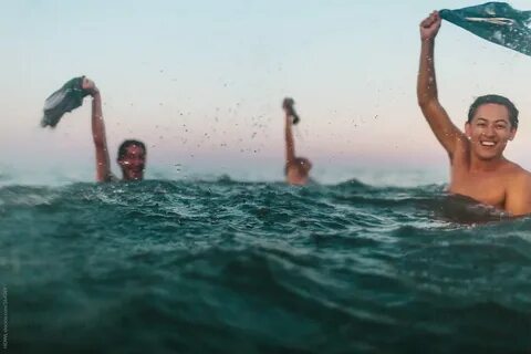 Three Friends Skinny Dip In The Maryland Ocean by HOWL