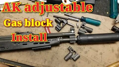 AK adjustable gas block install Front sight gas block combo 