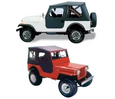 Bestop Black Crush Tigertop Soft Top Jeep CJ-5 Willys M38A1 