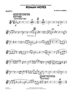 John La Barbera "Roman Notes - Trumpet 3" Sheet Music PDF No