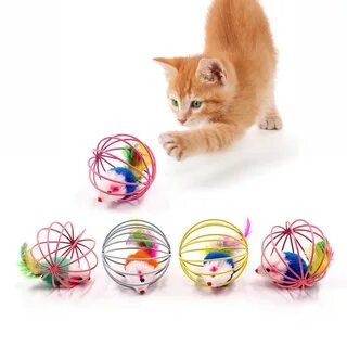 Палочка игрушечная для кошки с колокольчиком и Мышкой, пласт
