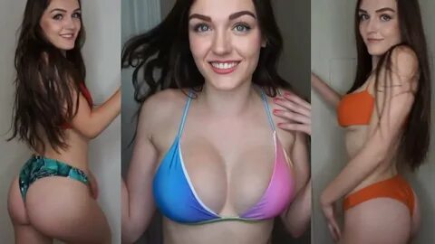 Bikini Try On Haul Best Of Ally Hardesty - YouTube