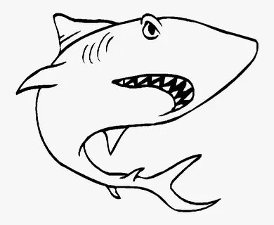 Transparent Shark Mouth Png - Sea Animals Clipart Black And 