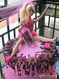 Barbie Bachelorette Cake with Easy Chocolate Ganache Bachelo