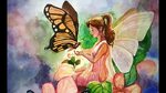 Butterflies With Fairy beautiful watercolor Painting Waterco