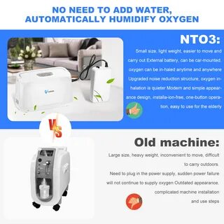 Varon Oxygen Concentrator Portable 3L Pulse Flow Oxygene Concentrator with Car C