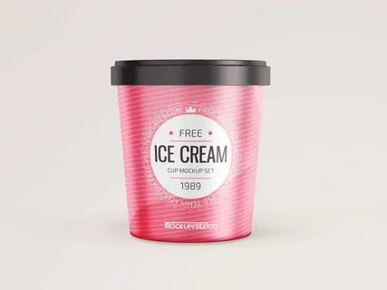 Free Ice Cream Round Box Mockup (PSD)