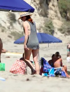 Alyson Hannigan in Bikini at Malibu Beach