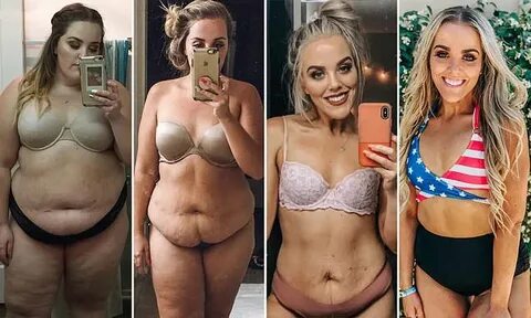 Woman who tipped the scales at almost 300lbs reveals incredi